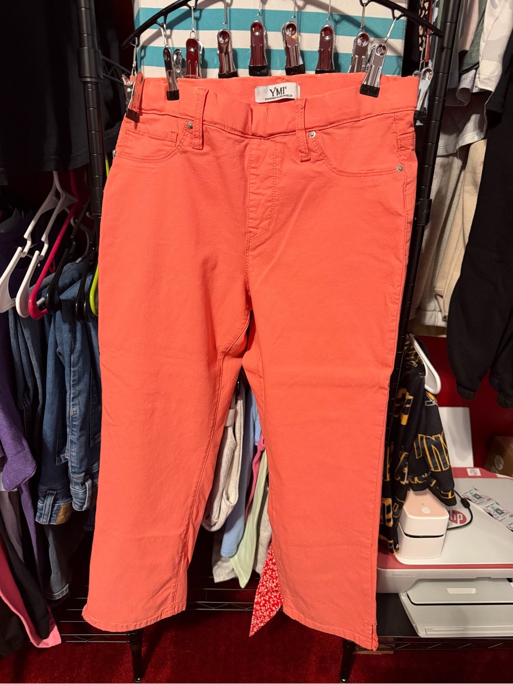 YMI Coral Cropped Mid-Rise Straight Jeans